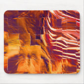 赤味がかった抽象芸術の金ゴールドの虹彩のモザイクスケッチ マウスパッド (正面)