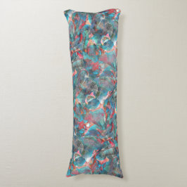 赤味がかった粗い壁の赤い桃とシアンの斑点 ボディピロー