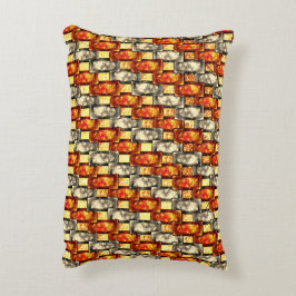 赤味とベージュのアラインを彫った長方形のピース アクセントクッション