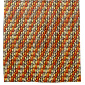 赤味とベージュのアラインを彫った長方形のピース シャワーカーテン (正面)