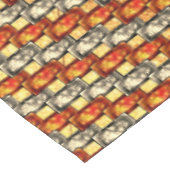 赤味とベージュのアラインを彫った長方形のピース テーブルクロス (アングル)