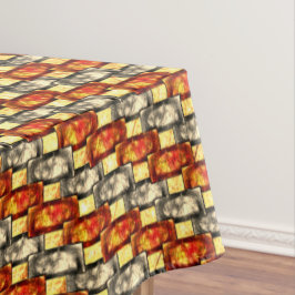 赤味とベージュのアラインを彫った長方形のピース テーブルクロス