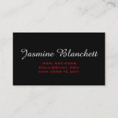 赤唇メイクアーティスト化粧品美しい 名刺 (裏面)