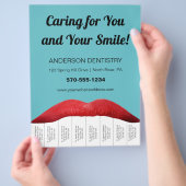 赤唇白歯歯歯科医院破裂帯 チラシ (手)