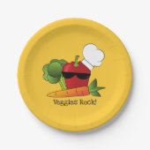 赤唐辛子おもしろい野菜 ペーパープレート (正面)