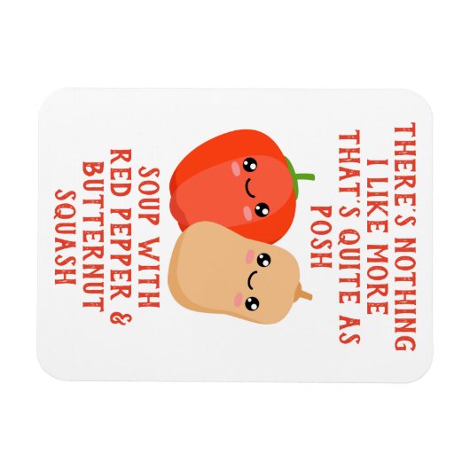 赤唐辛子とバターナッツカスカッシュ マグネット (横)