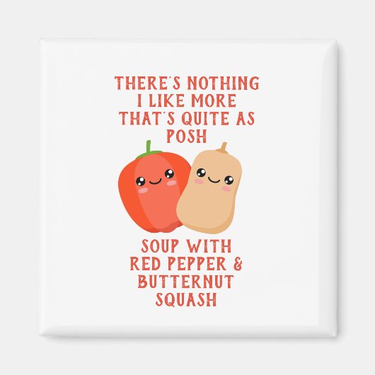 赤唐辛子とバターナッツカスカッシュ マグネット (正面)