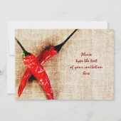 赤唐辛子のバーベキュー招待状 招待状 (裏面)