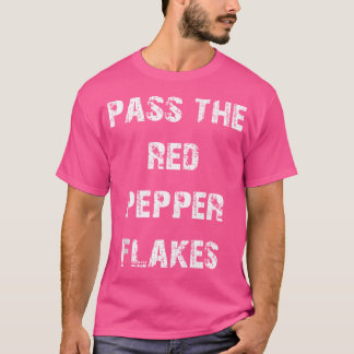 赤唐辛子のフレークを渡す Tシャツ
