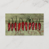 赤唐辛子のメキシコ木製の一見の座席表 プレイスカード (裏面)