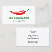 赤唐辛子の会社のロゴテンプレート 名刺 (正面/裏面)