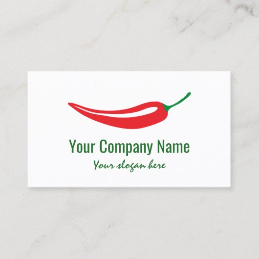 赤唐辛子の会社のロゴテンプレート 名刺 (正面)