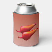赤唐辛子は両面冷却できる 缶クーラー (缶裏面)