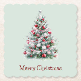 赤唐辛子クリスマスツリー ペーパーコースター