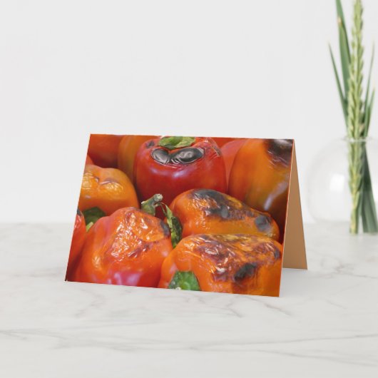 赤唐辛子グリーティングカー空白のド カード (正面)