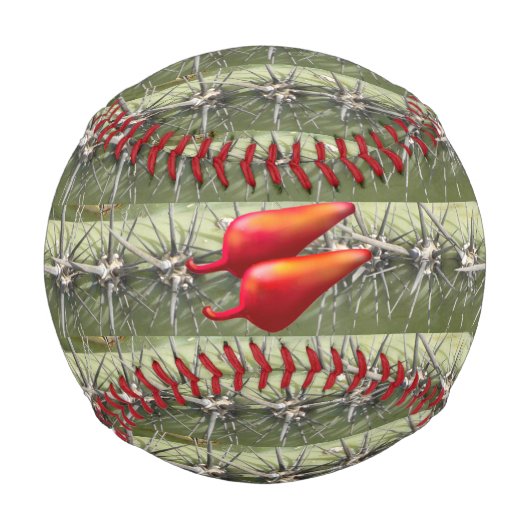 赤唐辛子サボテン野球 野球ボール (正面)