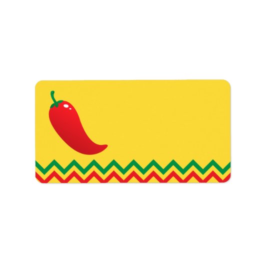 赤唐辛子ジャラピーノとメキシカン縁ど ラベル (正面)