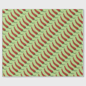 赤唐辛子チリチリ唐辛子野菜ベグ ラッピングペーパー (フラット)