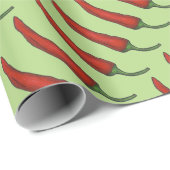 赤唐辛子チリチリ唐辛子野菜ベグ ラッピングペーパー (ロールコーナー)