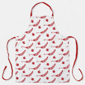 赤唐辛子パターン エプロン (正面)