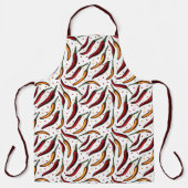 赤唐辛子パターン エプロン (正面)