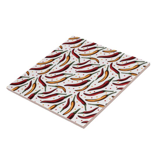 赤唐辛子パターン タイル (側面)