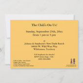 赤唐辛子フィレクラッカー-西部BBQパーティー 招待状 (裏面)