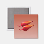 赤唐辛子四角マグネット マグネット (正面/裏面)