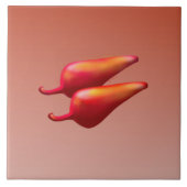 赤唐辛子大タイル タイル (正面)