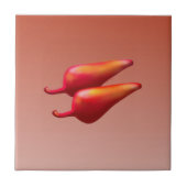 赤唐辛子小タイル タイル (正面)