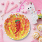 赤唐辛子火の炎 ペーパープレート (パーティー)