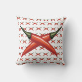 赤唐辛子紫色 クッション (正面)