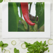 赤唐辛子辛い辛いカスタマイズ可能 キッチンタオル (折り畳み)