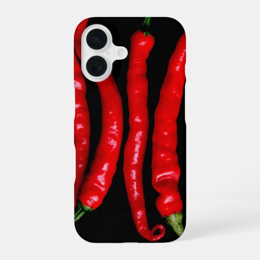 赤唐辛子4個 iPhone 16ケース (裏面)
