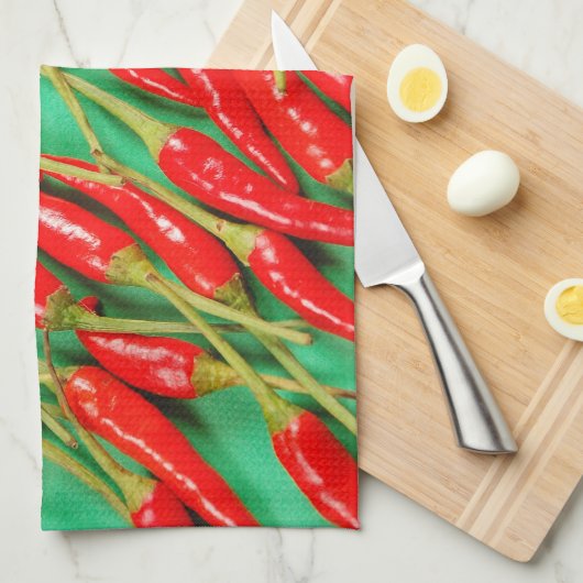 赤唐辛子 キッチンタオル (四つ折り)