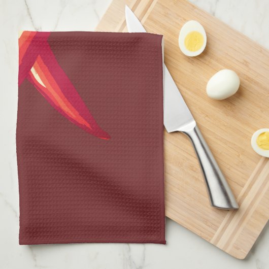 赤唐辛子 キッチンタオル (四つ折り)