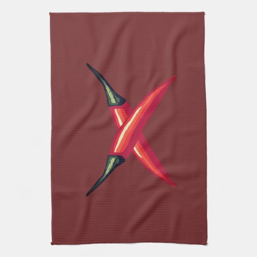 赤唐辛子 キッチンタオル (縦)