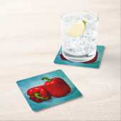 赤唐辛子 スクエアペーパーコースター (インサイチュ)