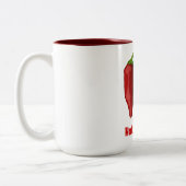 赤唐辛子 ツートーンマグカップ (左)