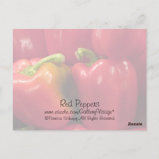 赤唐辛子… ポストカード (裏面)