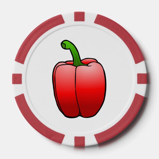 赤唐辛子 ポーカーチップ (正面)