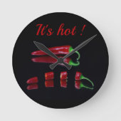 赤唐辛子 ラウンド壁時計 (正面)