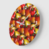 赤唐辛子 ラージ壁時計 (傾斜)