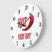 赤唐辛子 ラージ壁時計 (傾斜)