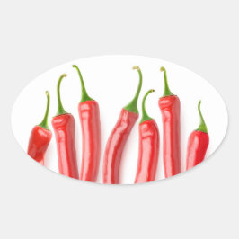 赤唐辛子 楕円形シール