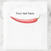 赤唐辛子 楕円形シール (バッグ)