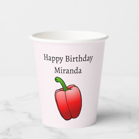 赤唐辛子 紙コップ (正面)