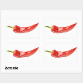 赤唐辛子 長方形シール (シート)