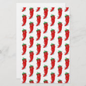赤唐辛子Diva漫画パターン 便箋 (正面/裏面)