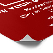 赤四角ポスターのビジネス情報 ポスター (角)